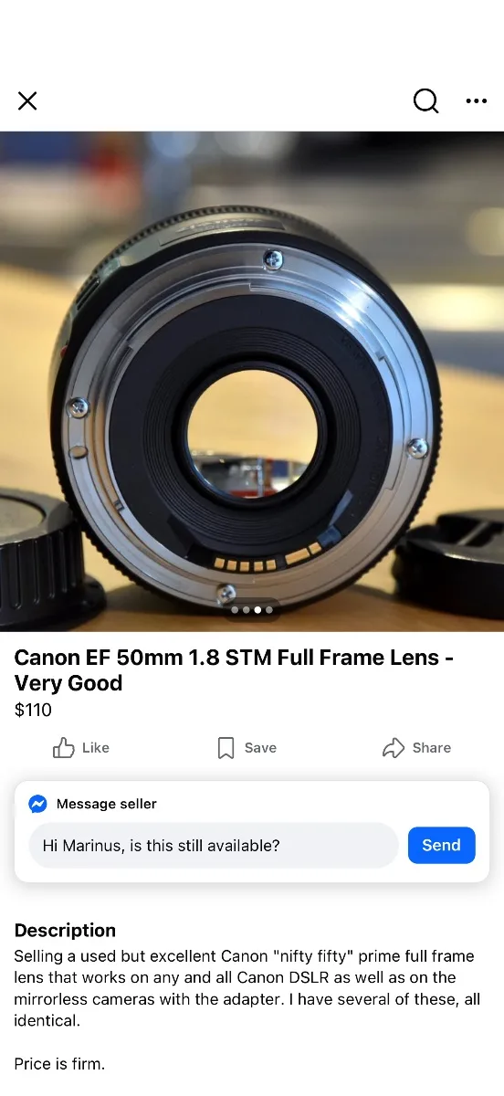 Canon 50mm ef 1.8 stm